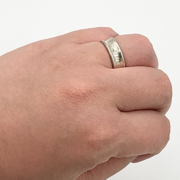 Authentic Tiffany & Co 925 Silver 1837 Medium Ring Size 5.75 - Picture 8 of 8